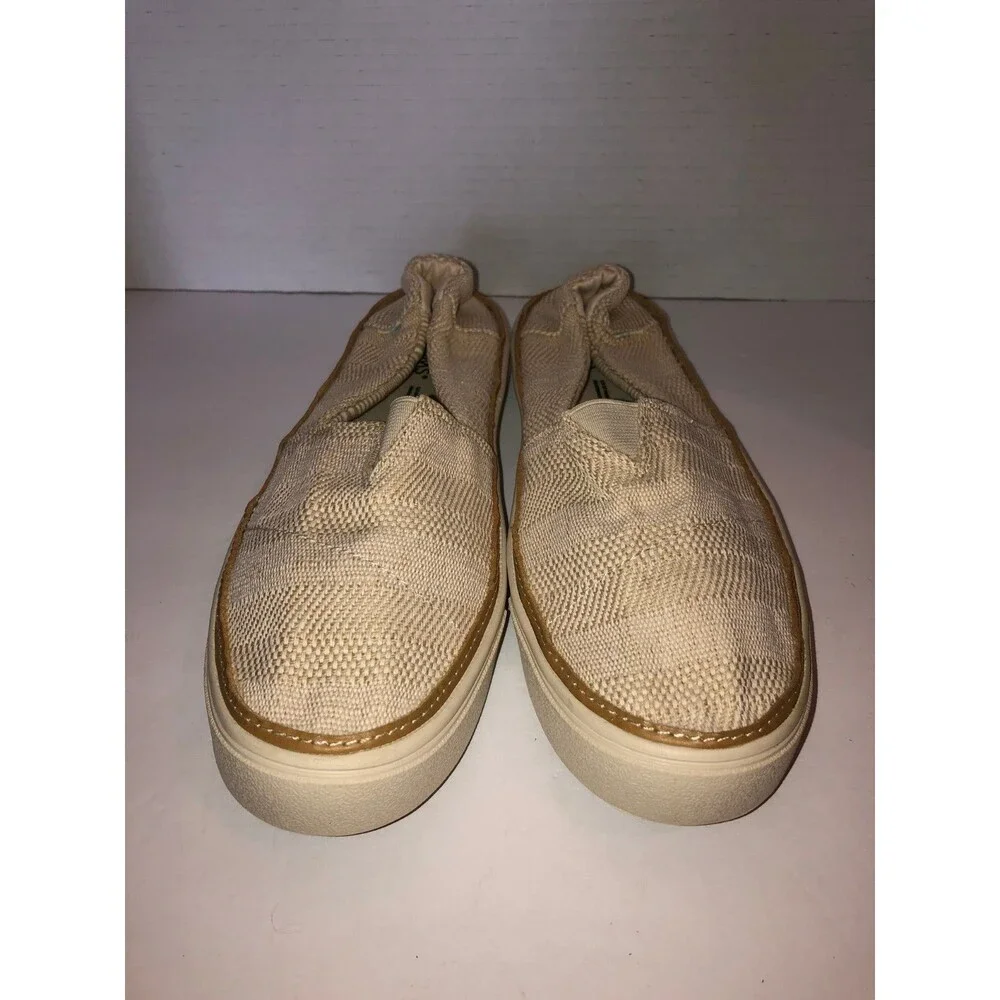 TOMS Parker Womens Size 9.5 Natural Beige Woven Slip On Casual Shoes Sneakers